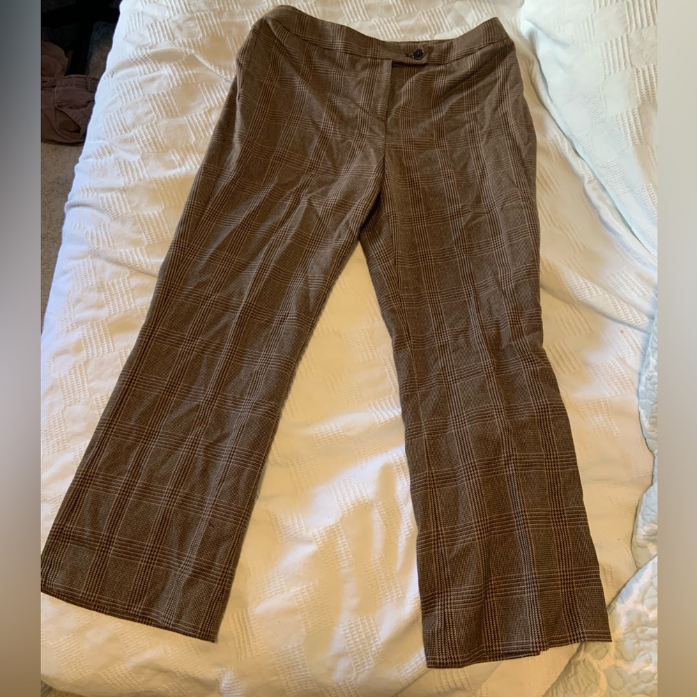 Brown Plaid Pants